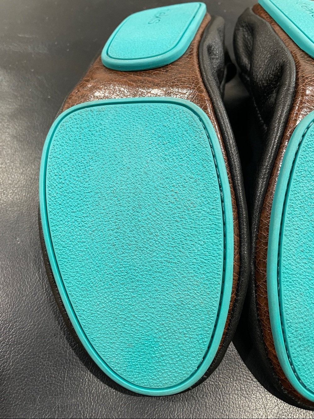 Tieks Black Leather Ballet Flats Size 9 - Picture 7 of 9